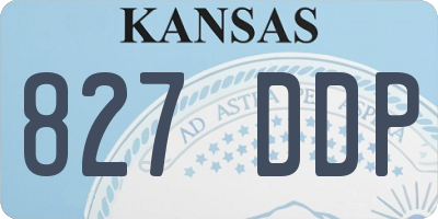 KS license plate 827DDP