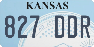 KS license plate 827DDR