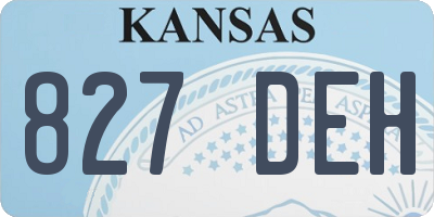 KS license plate 827DEH