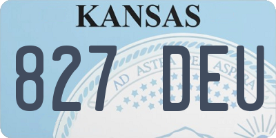 KS license plate 827DEU