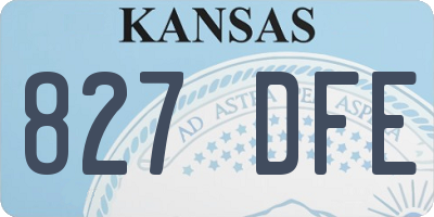 KS license plate 827DFE
