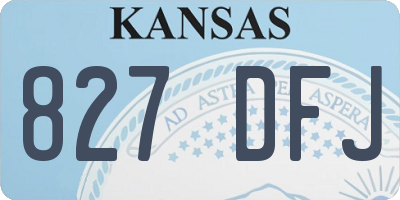 KS license plate 827DFJ