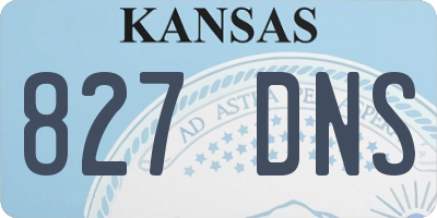 KS license plate 827DNS