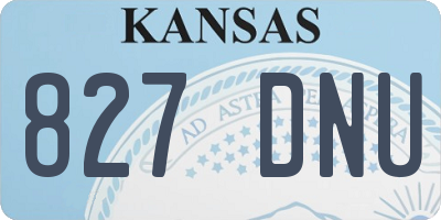 KS license plate 827DNU