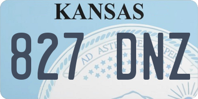 KS license plate 827DNZ