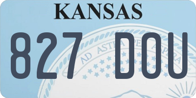 KS license plate 827DOU