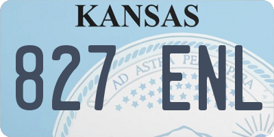 KS license plate 827ENL