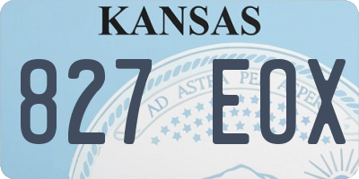 KS license plate 827EOX