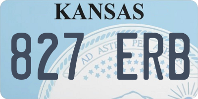 KS license plate 827ERB
