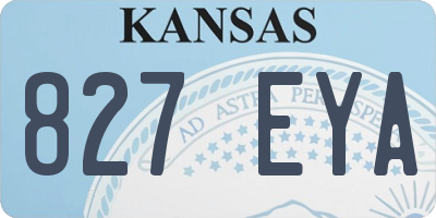 KS license plate 827EYA