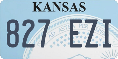 KS license plate 827EZI