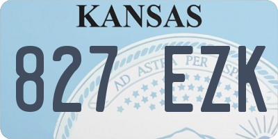 KS license plate 827EZK