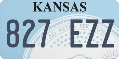 KS license plate 827EZZ