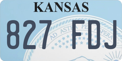 KS license plate 827FDJ