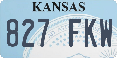 KS license plate 827FKW