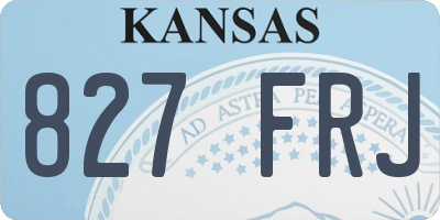 KS license plate 827FRJ