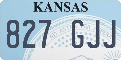 KS license plate 827GJJ