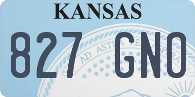 KS license plate 827GNO