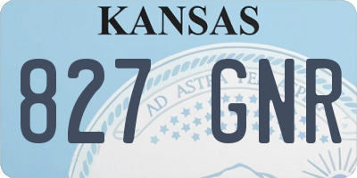 KS license plate 827GNR
