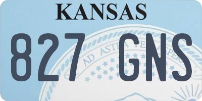 KS license plate 827GNS