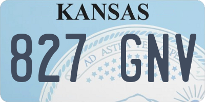 KS license plate 827GNV