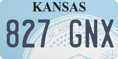 KS license plate 827GNX