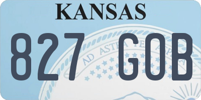 KS license plate 827GOB