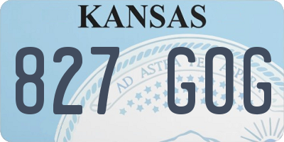 KS license plate 827GOG