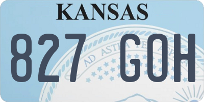 KS license plate 827GOH