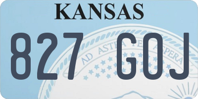 KS license plate 827GOJ