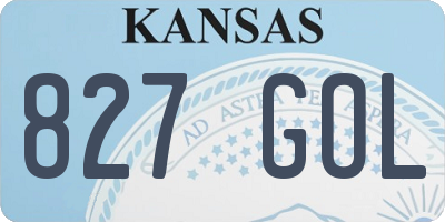 KS license plate 827GOL
