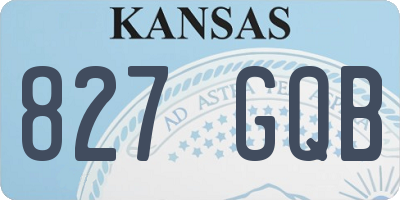 KS license plate 827GQB