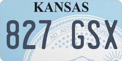 KS license plate 827GSX