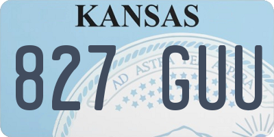 KS license plate 827GUU