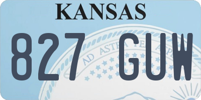 KS license plate 827GUW