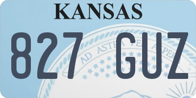 KS license plate 827GUZ
