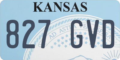 KS license plate 827GVD