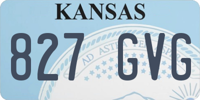 KS license plate 827GVG