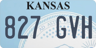 KS license plate 827GVH
