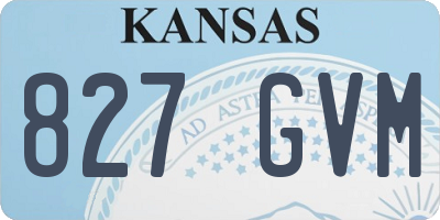 KS license plate 827GVM