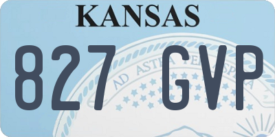 KS license plate 827GVP