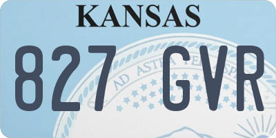 KS license plate 827GVR