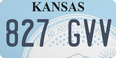 KS license plate 827GVV