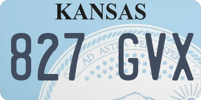 KS license plate 827GVX