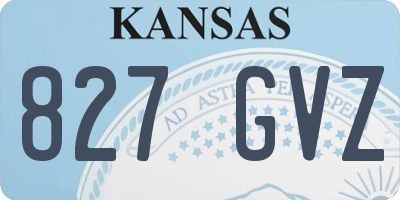 KS license plate 827GVZ