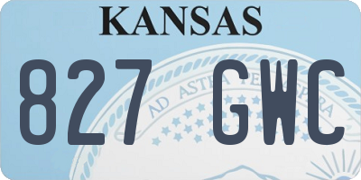 KS license plate 827GWC