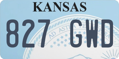 KS license plate 827GWD
