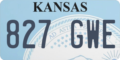 KS license plate 827GWE