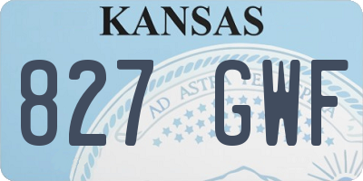 KS license plate 827GWF
