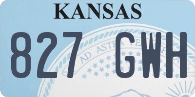 KS license plate 827GWH